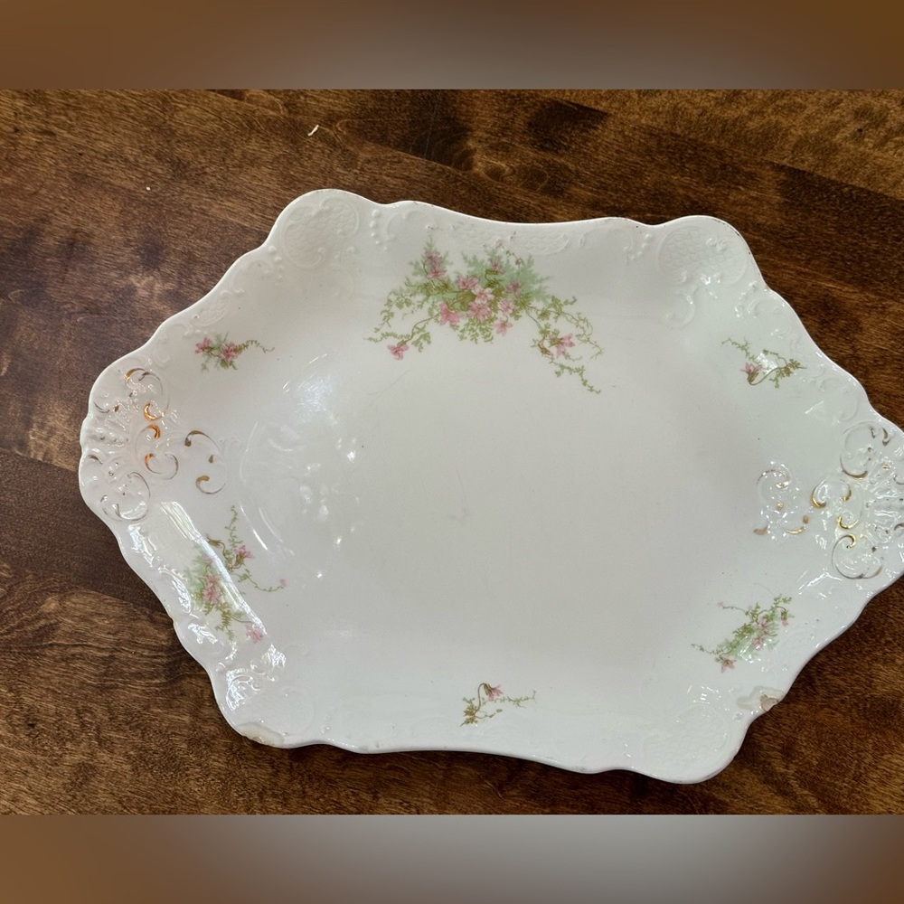 Vintage Johnson Bros England Floral Oval Serving Plate